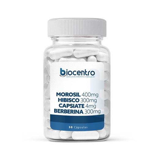 Morosil 400mg + Hibisco 300mg + Capsiate 4mg + Berberina 300mg 30 Cápsulas