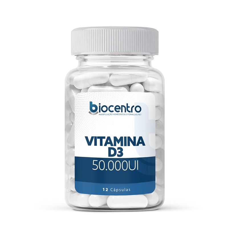 Vitamina D3 50.000 UI 12 Cápsulas