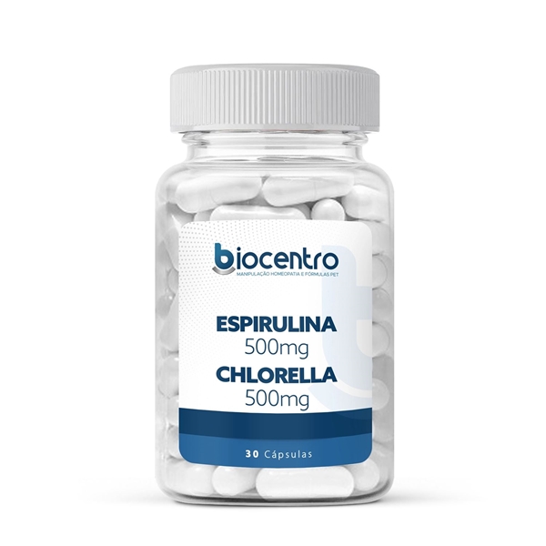 Espirulina 500mg + Chlorella 500mg 30 Cápsulas