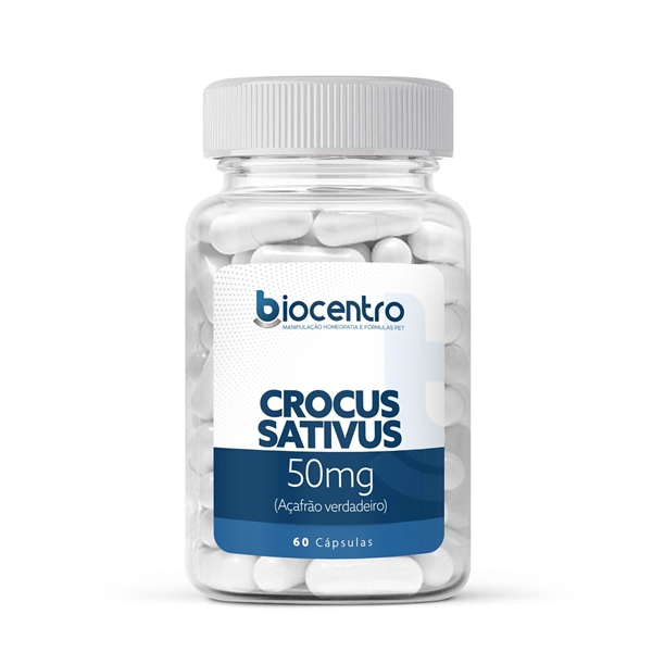 Crocus sativus 50mg (Açafrão Verdadeiro) 60 Cápsulas