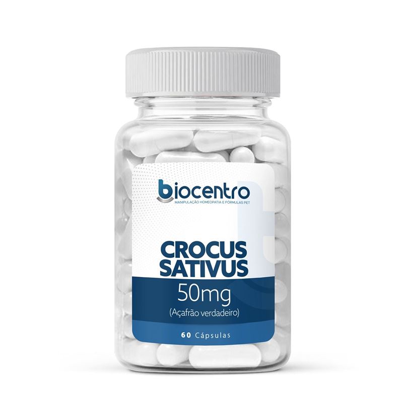 Crocus sativus 50mg (Açafrão Verdadeiro) 60 Cápsulas